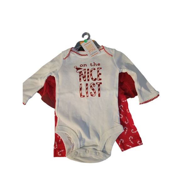 Nwt Just One You By Carters 3 Month 2 Peice Christmas Outfit - Picture 1 of 4